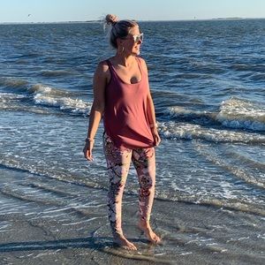 Fashion Blvd Pants - SALE Floral Printed Mauve Leggings - One Size Fashion Blvd Pants - SALE Floral Printed Mauve Leggings - One Size